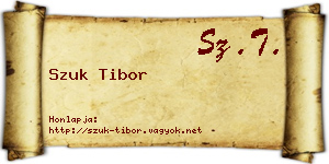 Szuk Tibor névjegykártya
